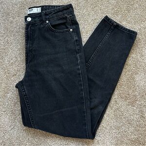 Bershka Denim Black Mom Jeans